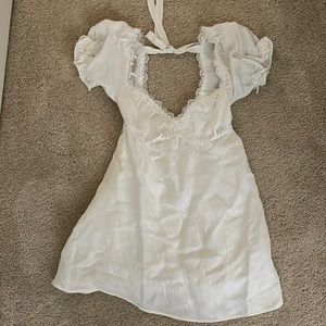 Da sweetest white babydoll dress from FLL with flower embroidery